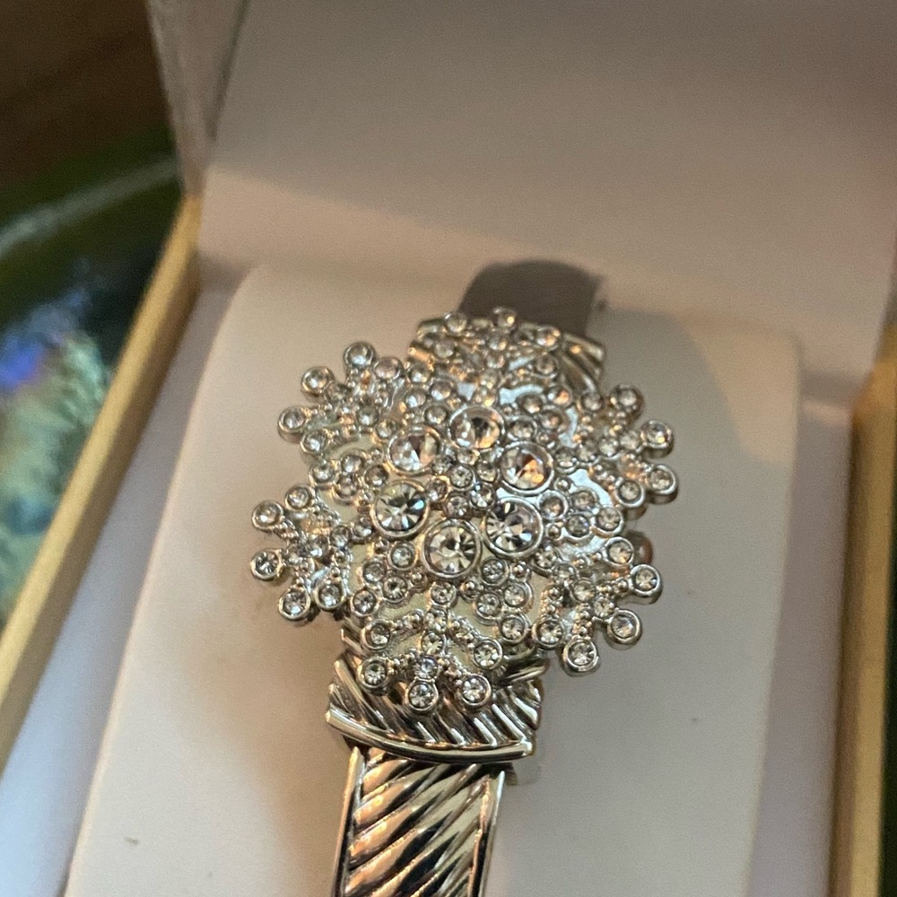 Silver snowflake charter club watch